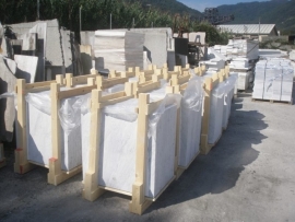 Vloertegel marmer Carrara Chiaro CD wit grijs 800x800x20 mm mat gezoet Prijs per m2