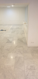 Wandtegel en Vloertegel per krat marmer Carrara Venato grijs wit 610x305x10 mm mat gezoet Prijs per m2