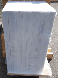 Vloertegel en Wand-Paneel marmer Carrara Chiaro CD wit grijs 2000x700x20 mm mat gezoet Prijs per m2