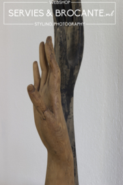 Old wooden hand