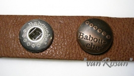 Babouche armband, cognac