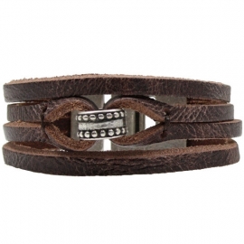 Leren armband Mila bruin