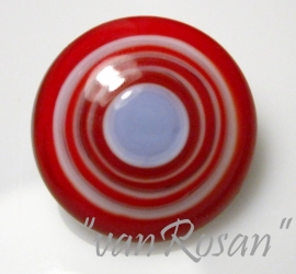 Glasdrukker rood wit cirkels