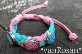 BCO armband Braided rose aqua