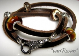 Leren wikkelarmband Bruin vanaf €17.95