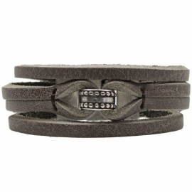 Leren armband Mila taupe