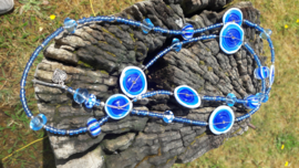 Blue Beautiful Poppy ketting.