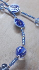 Blue Beautiful Poppy ketting.