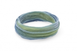Zijden armband enchanted aqua-groen