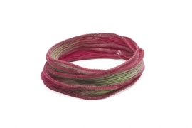 Zijden armband enchanted roze,lime