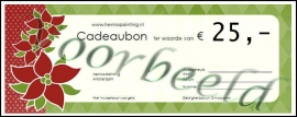 Cadeaubon  t.w.v. € 25,-