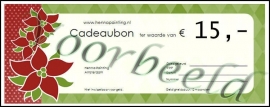 Cadeaubon  t.w.v. € 15,-