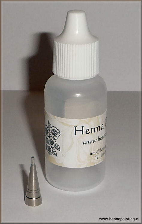 1 Henna knijpflesje (Optie metalen tips)