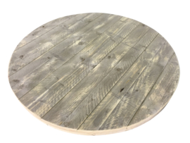 Oud steigerhouten tafelblad rond 60mm dik