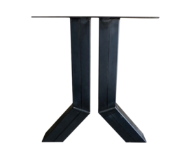 Stalen tafel onderstel model J koker 10x10cm (STRIP) 1 stuks