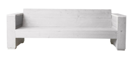 Doe-Het-Zelf bouwpakket loungbank steigerhout massief 3- zits kleur schelp wit