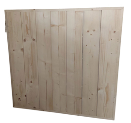 Tafelblad vierkant 140x140cm nieuw  steigerhout met de rand eromheen ( voorraad magazijn artikel)