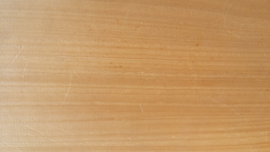 Tafel gemaakt met een blad van nieuw steigerhout afm: L110xB80xH76cm (voorraad magazijn artikel)