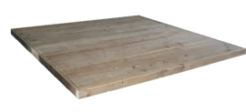 Tafelblad vierkant 160x160cm oud steigerhout ( voorraad magazijn artikel)