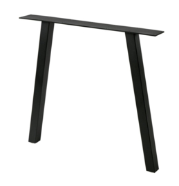 Stalen tafel onderstel model A poot koker 5x5cm (STRIP) B90cm x H71cm (voorraad magazijn artikel)