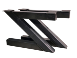 Stalen tafel onderstel model Z koker 12x12cm B110cm x H71cm (voorraad magazijn artikel)