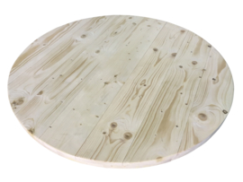 Oud of nieuw steigerhouten tafelblad rond 60mm dik