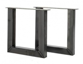 Stalen tafel onderstel model U koker 10x10cm (STRIP)