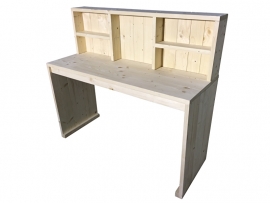 Bureau tafel van nieuw steigerhout met opzet kast