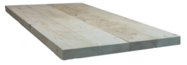 Steigerhouten tafelblad van balken 7x24cm