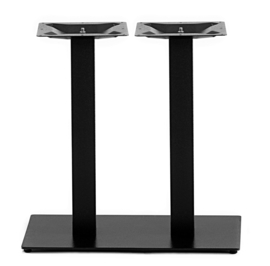 Horeca tafelonderstel vierkant dubbel Gietijzer zwart model Gastro dubbel