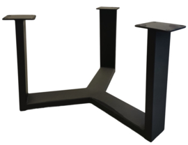 Stalen salontafel onderstel model 3 Y poot 80x80cm onbehandeld (voorraad magazijn artikel)