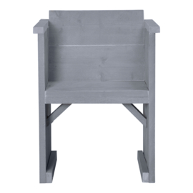 Diner stoel dicht steigerhout kleur beton grijs