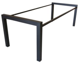 Stalen tafel onderstel buisframe N koker 8x8cm L181cmxB84,5cmxH77cm tafelbladdikte 3,5cm (voorraad magazijn artikel)