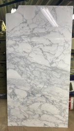 Tafelblad marmer Bianco Carrara wit 182x95cm (voorraad magazijn artikel)