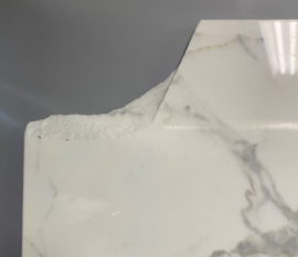Tafelblad marmer Bianco Carrara wit 182x95cm (voorraad magazijn artikel)