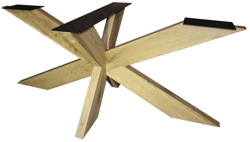 lont Stationair Terughoudendheid Eiken tafel onderstel model dubbele X (Lang) | Tafelpoten hout | JORG`S  Meubelen