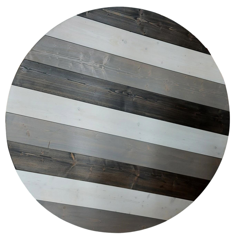 Tafelblad steigerhout Rond 3 kleuren diameter 170cm (voorraad magazijn artikel)
