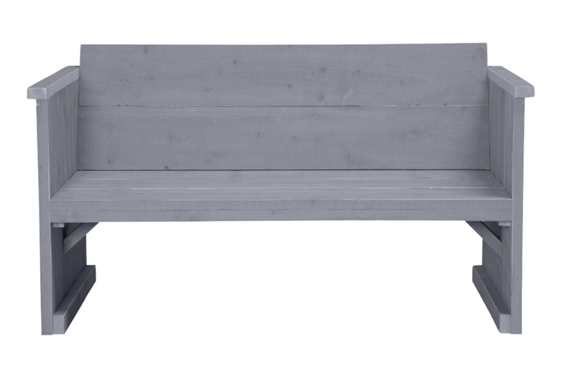 Loungebank 2- zits kleur beton grijs