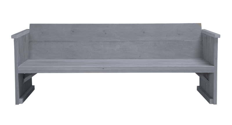 Loungebank 3- zits kleur beton grijs