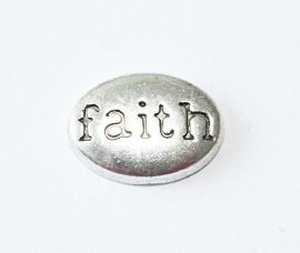 Floating locket - charm Faith