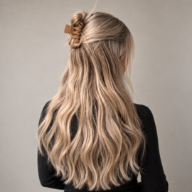 Wave Haarklem - Bruin - 6,7 cm – Half Opgestoken Haar
