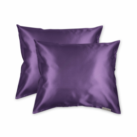 Beauty Pillow - Satijnen Kussensloop -  Aubergine - 60x70
