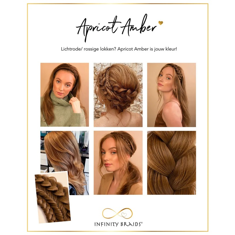 Infinity Jolie Braid - Apricot Amber - Fishtail - Lichtrode Rossige