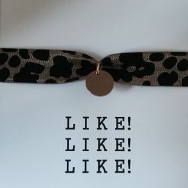 LIKE! armband tijger - zwart