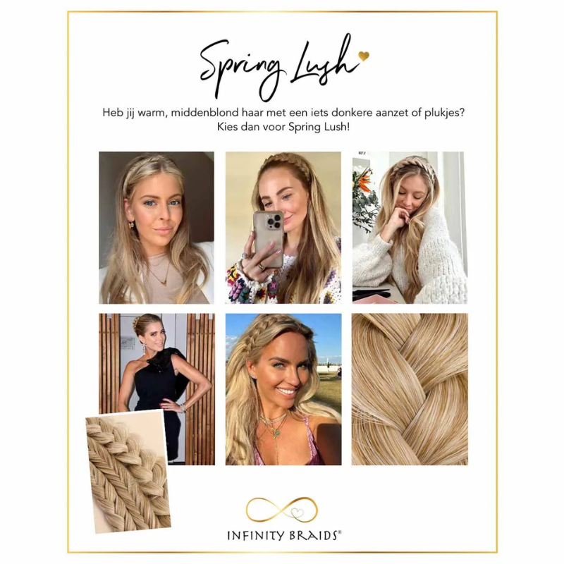 Infinity Jolie Braid - Spring Lush - Fishtail - Warm Middenblond