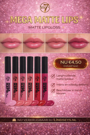 W7 - Mega Matte - Pink - Lips - Perfecte Matte - Lipgloss