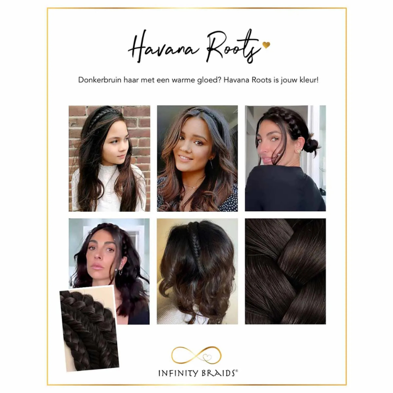 Infinity Viènne Braid - Havana Roots - Messy Braid - Donkerbruin