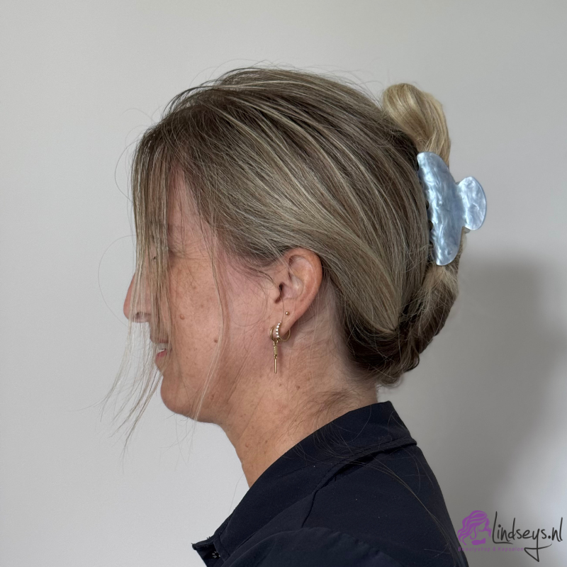 Pastel Blue - Haarklem – 8,3 cm x 4,5 cm - 1 st