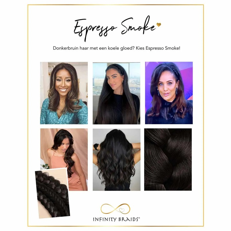 Infinity Lizzy Braid - Espresso Smoke - Regular Braid - Koel Donkerbruin