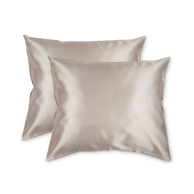 Beauty Pillow - Satijnen Kussensloop - Sandy Beach- zandkleur -60x70